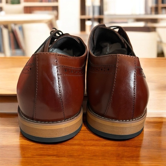 Stacey Adams Classic Brown Leather Men\'s Derby Shoes $75 main image 2